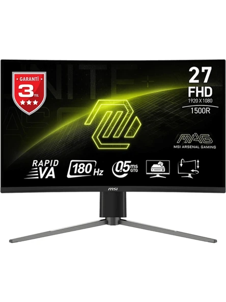 MSI MAG 27C6PF 27 0.5 ms Full HD Curved 180 Hz Oyuncu Monitörü