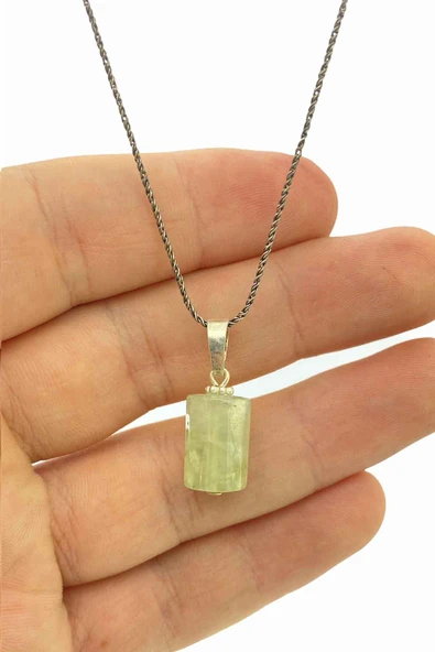 Doğal Yeşim Taşlı Bayan Kolye - 2