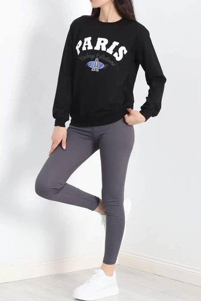 2 İplik Sweat Siyah - 20086.1865. - Resim 6