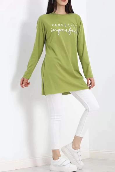 Yan Yırtmaçlı Suprem Tunik Açıkyeşil - 20216.1567. - Resim 5