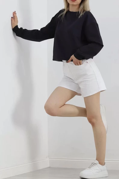 Bisiklet Yaka Sweat Füme - 3042.275. - 2