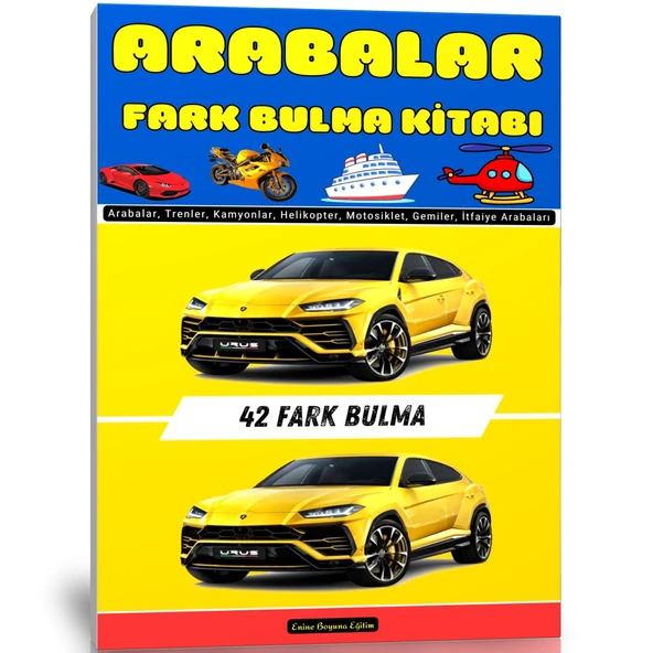 Arabalar Fark Bulma Kitabı (Cevaplarıyla)