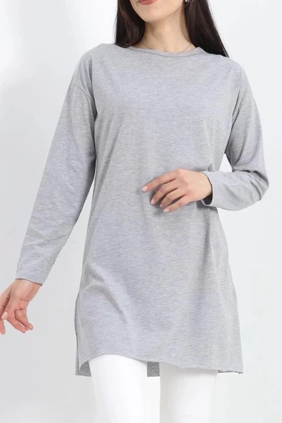 Yan Yırtmaçlı Suprem Tunik Gri - 20215.1567. - 6