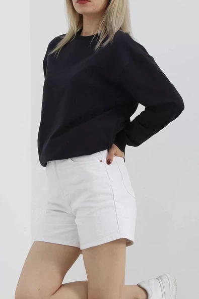 Bisiklet Yaka Sweat Füme - 3042.275. - 5