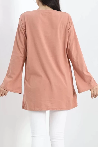 Baskılı Oversize Suprem Tunik Koyusomon - 20217.1567. - Resim 7