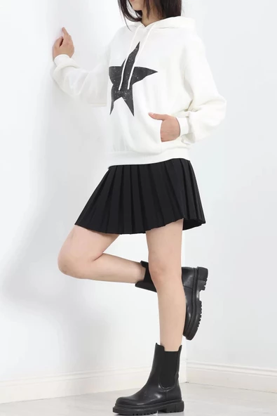 Baskılı 3 İplik Sweat Beyaz - 20289.1868. - 7