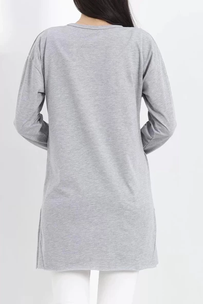 Yan Yırtmaçlı Suprem Tunik Gri - 20215.1567. - 7