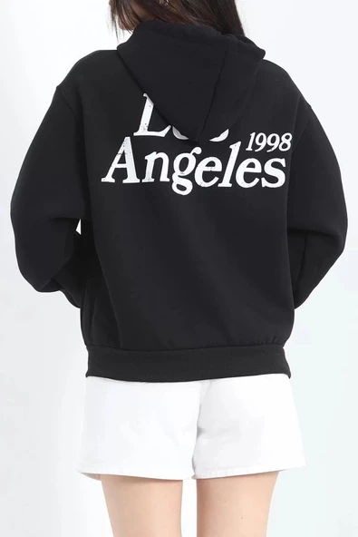 Baskılı 3 İplik Sweat Siyah - 20289.1868. - 8