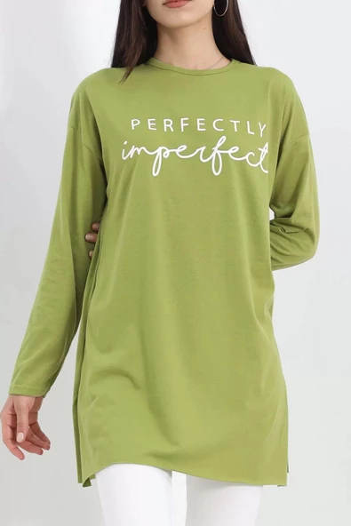 Yan Yırtmaçlı Suprem Tunik Açıkyeşil - 20216.1567. ürün görseli