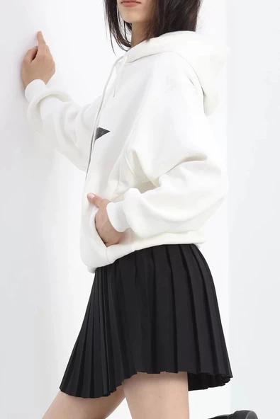 Baskılı 3 İplik Sweat Beyaz - 20289.1868. - 6