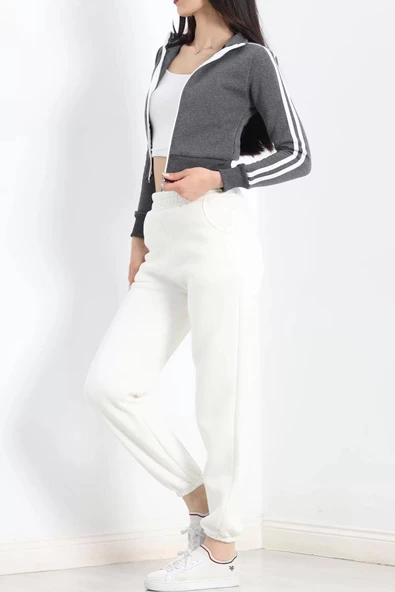Üç İplik İçi Tüylü Sweat Füme - 20112.1287. - 4