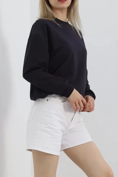 Bisiklet Yaka Sweat Füme - 3042.275. - 3