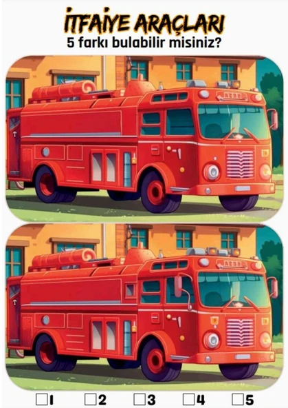Arabalar Fark Bulma Kitabı (Cevaplarıyla) - 5