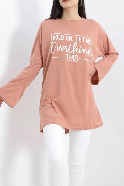 Baskılı Oversize Suprem Tunik Koyusomon - 20217.1567. - Resim 5