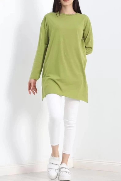 Yan Yırtmaçlı Suprem Tunik Zeytinyeşili - 20215.1567. - 6