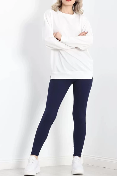 2 İp Bisiklet Yaka Sweat Ekru - 20790.1878. - 6