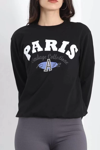 2 İplik Sweat Siyah - 20086.1865.