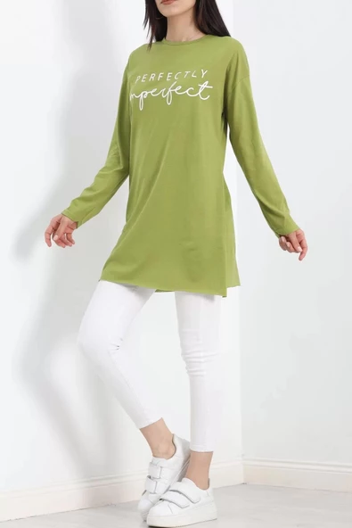 Yan Yırtmaçlı Suprem Tunik Açıkyeşil - 20216.1567. - Resim 3