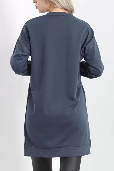 Kalp Nakışlı Tunik Füme - 19386.1778. - 7