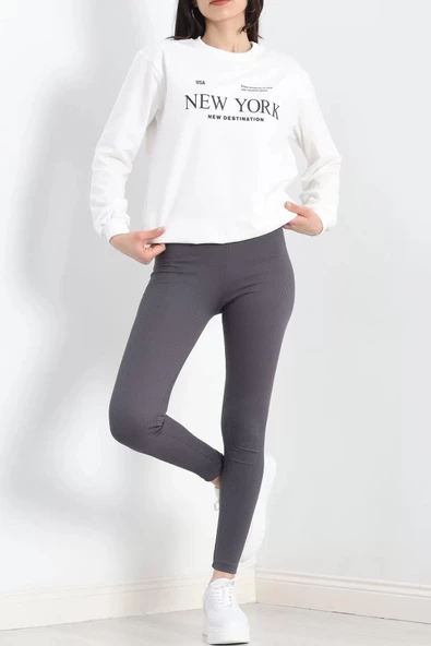 İki İplik Sweat Ekru - 20085.1865. - Resim 2