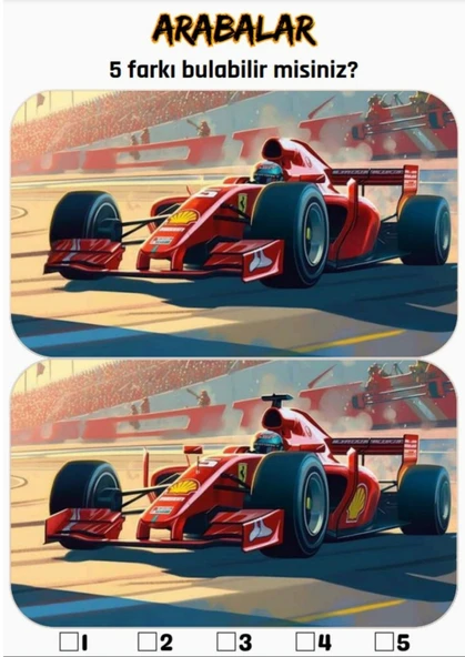 Arabalar Fark Bulma Kitabı (Cevaplarıyla) - 2