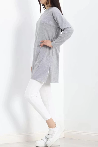 Yan Yırtmaçlı Suprem Tunik Gri - 20215.1567. - 2