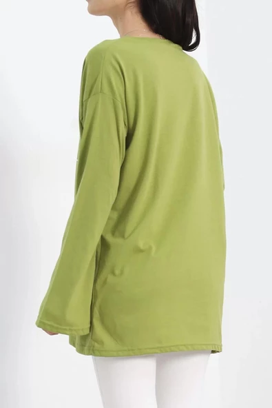 Baskılı Oversize Suprem Tunik Açıkyeşil - 20217.1567. - 3