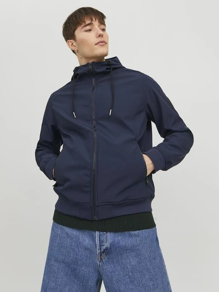 JJEBASIC SOFTSHELL HOOD NOOS Navy Navy S - 7