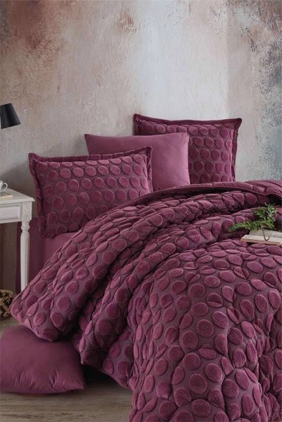 Clasy Wellsoft Jakarlı Tek Kişilik Uyku Seti Perle V3 Gülkurusu