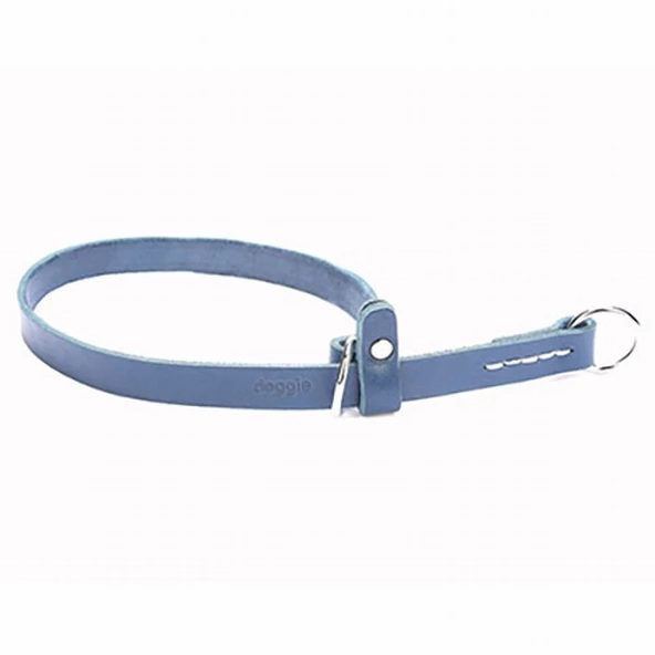 Doggie Ayarlanabilir Klasik Deri Boğma Köpek Eğitim Tasması Royalblue 1,5x40 50 Cm