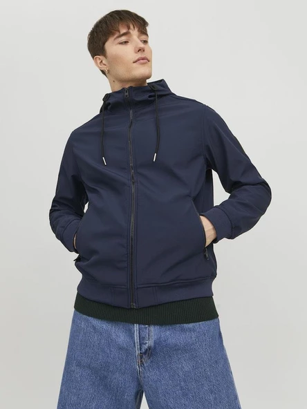 JJEBASIC SOFTSHELL HOOD NOOS Navy Navy L - 7