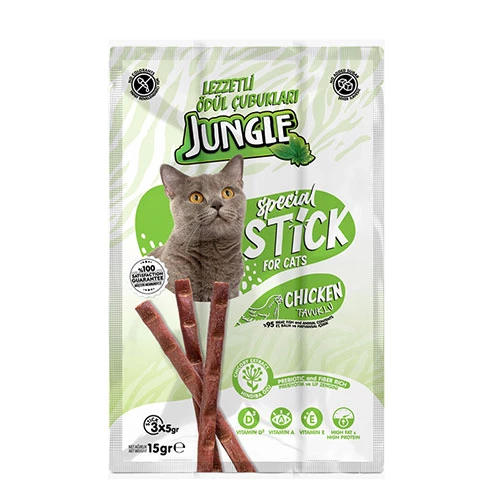 Jungle Sticks Tavuklu Kedi Ödül Çubuğu 3x5 Gr ürün görseli