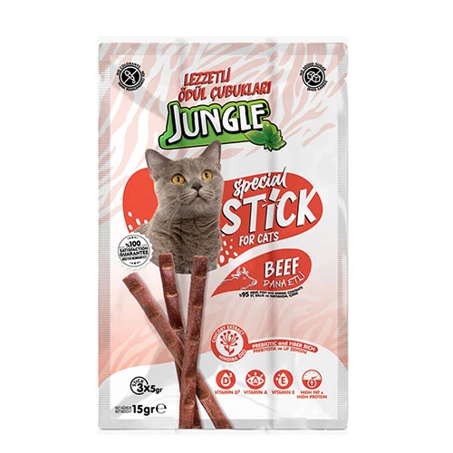 Jungle Sticks Dana Etli Kedi Ödül Çubuğu 3x5 Gr