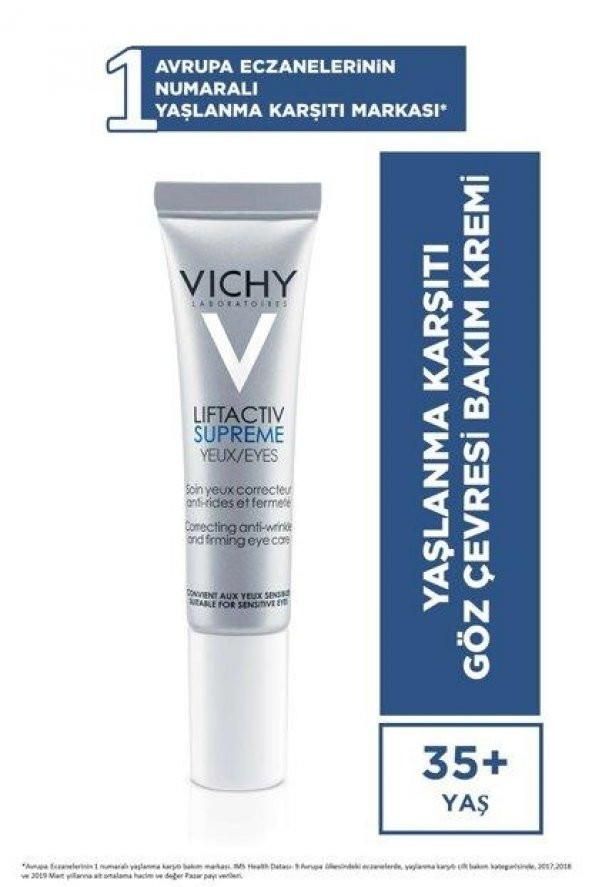 Vichy Liftactiv Supreme Kırışıklık Karşıtı Göz Çevresi Kremi 15ml