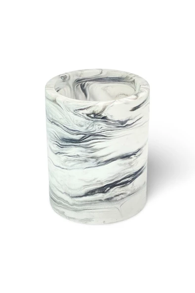 Çağdaş Mermer Dokulu Beton Banyo Aksesuar Seti (4 Parça) - 6