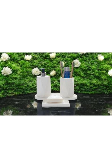 Estetik ve Minimal Tasarımlı Beton Banyo Seti - 4 Parça - 2