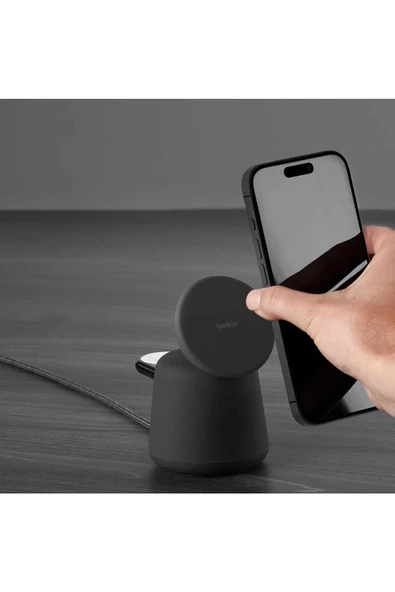 Belkin BoostCharge Pro Kablosuz 2'si 1 arada MagSafe (15 W) Şarj İstasyonu - 7