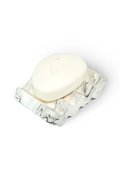 Çağdaş Mermer Dokulu Beton Banyo Aksesuar Seti (4 Parça) - 5