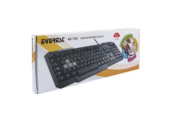 Everest KB-700 Q USB Multi Media siyah klavye - Resim 4