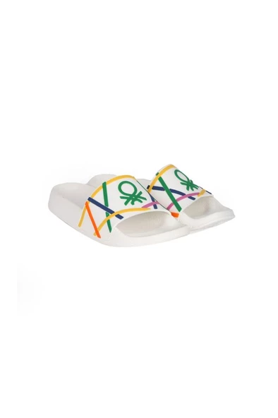 Benetton BN-1438 Anatomik Taban Kadın Terlik Beyaz 36-40