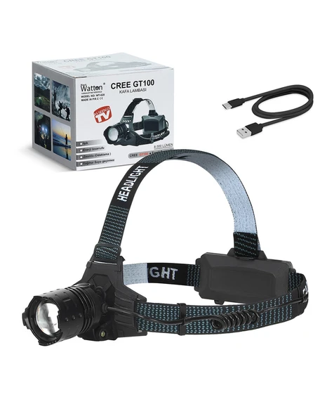Watton WT-628 GT100 Led Şarjlı Kafa Lambası