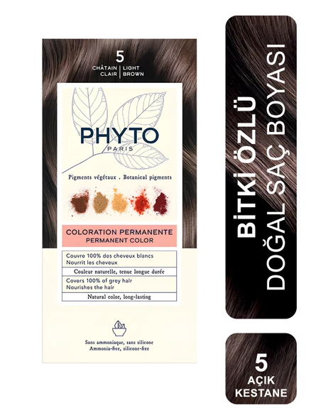 Phyto Color Bitkisel Saç Boyası 5 Açık Kestane -Chatain Clair- Yeni Formül