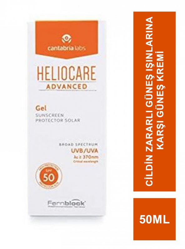 Heliocare Advanced SPF 50 Gel Güneş Kremi 50 ml (S.K.T 09-2026)