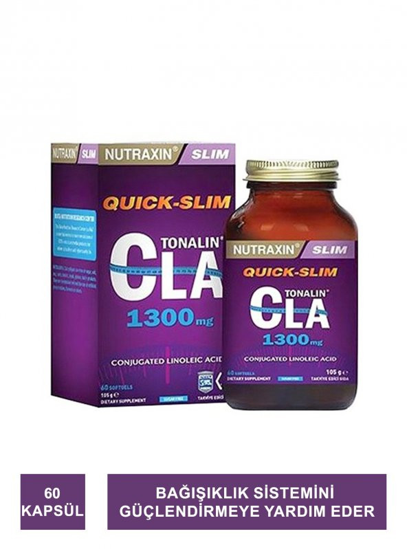 Nutraxin Quick Slim Tonalin CLA 1300mg 60Kapsül (S.K.T 10-2026)
