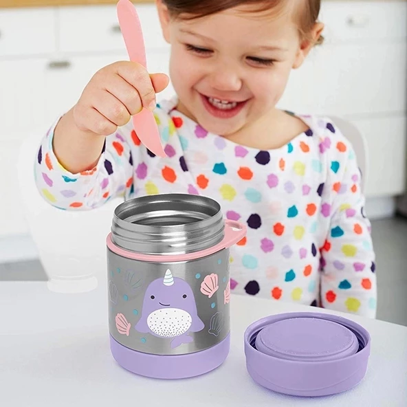 Skip Hop Zoo Paslanmaz Çelik Termos 325 Ml Narwhal - 3