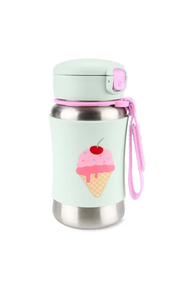 Skip Hop Zoo Pipetli Paslanmaz Çelik Suluk 350 Ml Dondurma