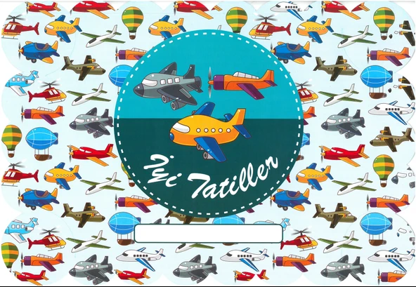 Karne Kılıfı Uçak Desenli 10 Adet