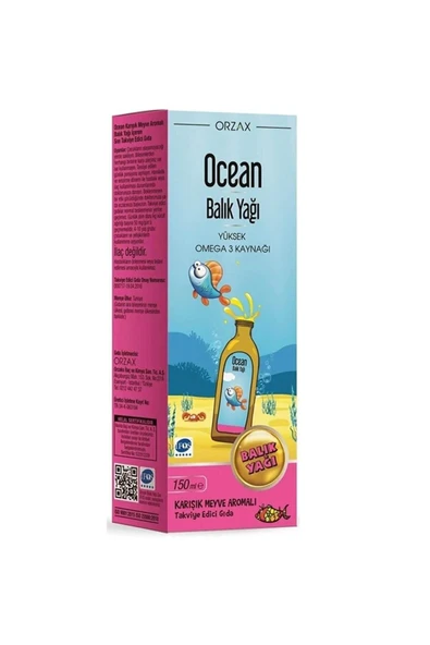 Ocean Balık Yağı Şurubu 150ml  - Karışık Meyve Aromalı