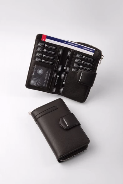 CENGİZ PAKEL Kadın Orta Boy Cüzdan 65256M Siyah