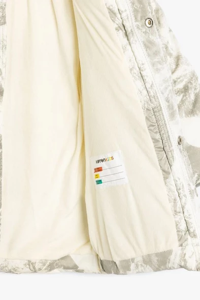 Koton Erkek Çocuk Oversize Uzun Şişme Mont Kapşonlu Fermuarlı Cepli - 4